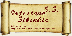 Vojislava Sibinkić vizit kartica